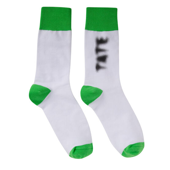 Tate green and white socks